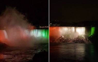 Niagara Falls: नायगरा धबधब्यावर तिरंग्याची रोषणाई करुन असे झाले भारतीय स्वातंत्र्यदिनाचे सेलिब्रेशन (Watch Video)