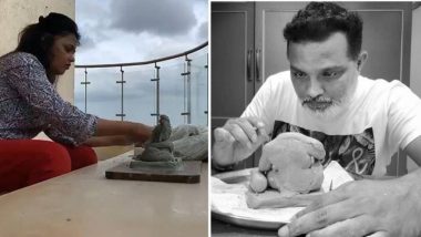 Ganesh Chaturthi 2020: दिग्दर्शक रवी जाधव व अभिनेत्री प्रार्थना बेहरे यांनी साकारला Eco Friendly बाप्पा (See Photos & Video)