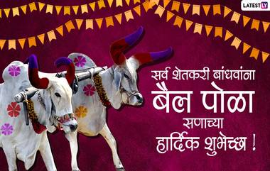 Bail Pola Wishes in Marathi: बैल पोळ्याच्या शुभेच्छा मराठमोळे मेसेजेस, Wishes च्या माध्यमातून WhatsApp, Facebook वर शेअर करून खास करा बळीराजाचा सण!