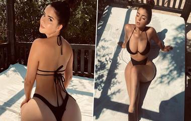 Demi Rose Super Hot Photo: डेमी रोज चा काळ्या बिकिनीमधील 'Sun Bath' घेताना च्या या हॉट फोटोने सोशल मिडियावर लावली आग; मिळाले 5 लाखाहून अधिक लाईक्स