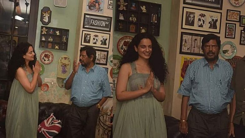 Ramdas Athawale Meets Kangana Ranaut: केंद्रीय राज्यमंत्री रामदास आठवले यांनी घेतली कंगना रनौतची भेट; RPI चा कंगनाला पूर्ण पाठींबा असल्याचे केले स्पष्ट (Watch Video)