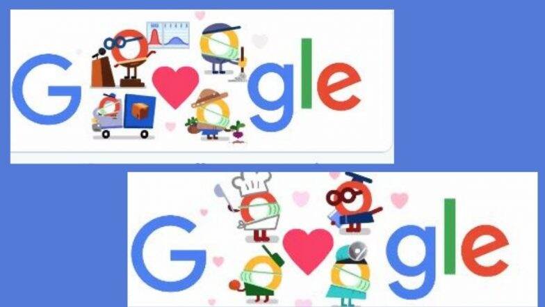 To All The Coronavirus Helpers Thank You: धन्यवाद कोरोना व्हायरस मदतनीस म्हणत Google चे खास Doodle; डॉक्टर, सफाई कर्मचार्यांंचे मानले आभार