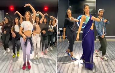 Jacqueline Fernandez Dance In Blue Saree: बॉलिवूड अभिनेत्री जॅकलिन फर्नांडिस चा ‘गेंदा फूल’ गाण्यावरील डान्स सोशल मीडियावर हिट; पहा व्हिडिओ