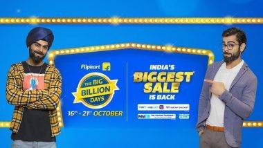 Flipkart Big Billion Days Sale 2020: बिग बिलियन डे सेल पूर्वीच ग्राहकांना अवघ्या एक रूपयामध्ये  वस्तू Pre-Book करता येणार;  इथे जाणून घ्या या धमाकेदार ऑफर्स बद्दल!