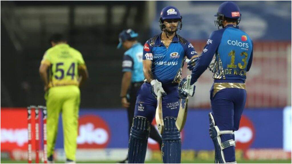 CSK vs MI, IPL 2020: सीएसके गोलंदाजांवर ईशान किशन-क्विंटन डी कॉकच्या जोडी भारी; मुंबई इंडियन्सने 10 विकेटने मिळवला दणदणीत विजय CSK vs MI, IPL 2020: सीएसके गोलंदाजांवर ईशान किशन-क्विंटन डी कॉकच्या जोडी भारी; मुंबई इंडियन्सने 10 विकेटने मिळवला दणदणीत विजय