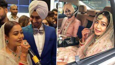 Neha Kakkar-Rohanpreet Singh Wedding: नेहा कक्कड़ चे सासरी झाले ढोल-ताशांच्या गजरात जंगी स्वागत, पाहा धमाल Videos