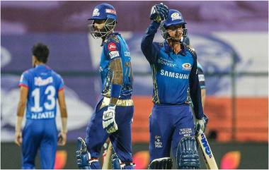 MI vs DC, IPL 2020: क्विंटन डी कॉक, सूर्यकुमार यादवच्या दमदार अर्धशतकाने मुंबई इंडियन्स टॉप वर, दिल्ली कॅपिटल्सवर 5 विकेटने मिळवला एकतर्फी विजय