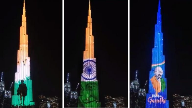 UAE: राष्ट्रपिता महात्मा गांधी यांच्या 151 व्या जयंती निमित्त Burj Khalifa वर तिरंग्यासह बापूंना दिली आदरांजली (Watch Video)