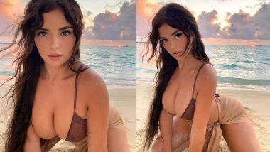 Demi Rose Hot Photo: समुद्र किनारी डेमी रोज ची हॉट पोज; सुपरसेक्सी अंदाज चाहत्यांना करेल घायाळ