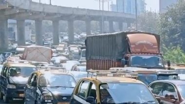 Mumbai Traffic Jam: क्रेन अपघातामुळे पश्चिम द्रुतगती महामार्गाच्या दोन्ही बाजूंनी वाहतूक कोंडी