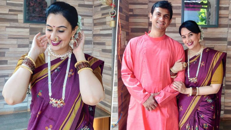 Sai Lokur Devkarya Ceremony Photos: नवरी नटली! सई लोकुर हिचा देवकार्य विधीसाठी खणाच्या साडीतील लूक पाहून चाहते झाले फिदा, See Pics