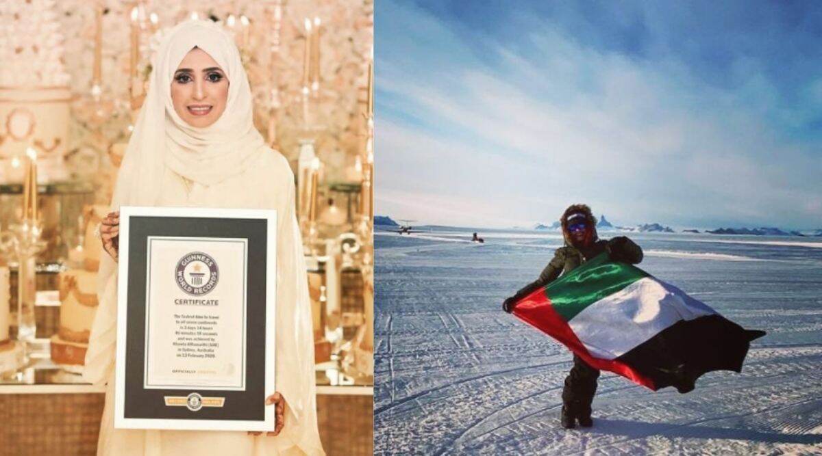 UAE च्या Dr Khawla AlRomaithi यांची कमाल; 87 तासांमध्ये केला 7 खंड व 208 देशांचा प्रवास, Guinness World Records मध्ये नोंद UAE च्या Dr Khawla AlRomaithi यांची कमाल; 87 तासांमध्ये केला 7 खंड व 208 देशांचा प्रवास, Guinness World Records मध्ये नोंद