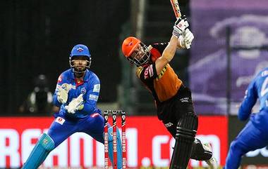 IPL 2021 SRH vs DC Match 33: सनरायझर्स हैदराबादला दुहेरी झटका, दोन जीवदानानंतर Kane Williamson झेलबाद, मनीष पांडेही आऊट