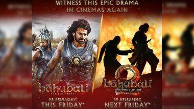 Baahubali to Re-release in Theaters: प्रभास च्या चाहत्यांसाठी खुशखबर! सिनेमागृहात पुन्हा प्रदर्शित होणार 'बाहुबली' सिरीज