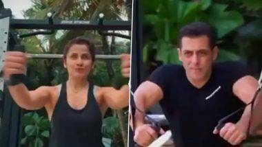 Salman Khan Workout Video: बॉलिवूड  फिटनेस ट्रेनर यास्मीन कराचीवाला सोबत सलमान खान चे वर्कआऊट; पहा व्हायरल व्हिडिओ