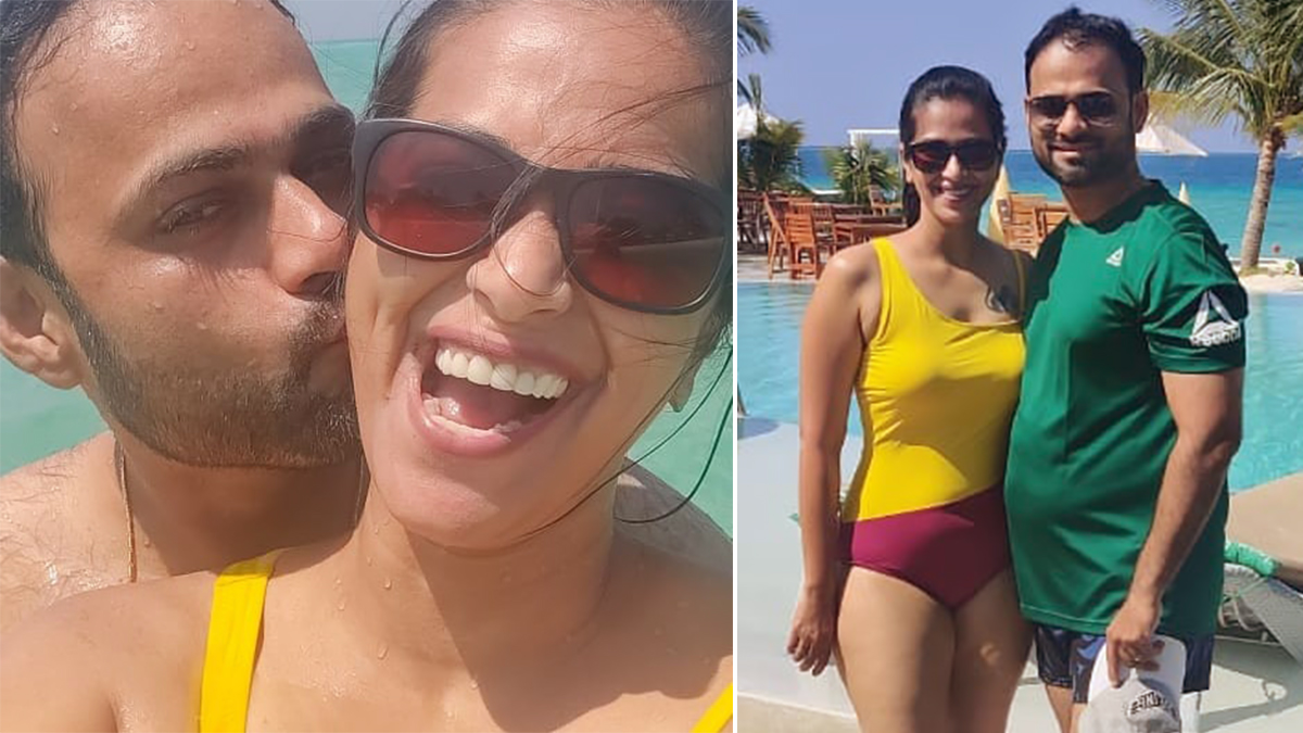 Sharmishta Raut-Tejas Desai Honeymoon: बॉलिवूड कपल्सपाठोपाठ मराठी अभिनेत्री शर्मिष्ठा राऊतने आपल्या हनिमूनसाठी मालदिव्सला दिली पसंती, See Pics