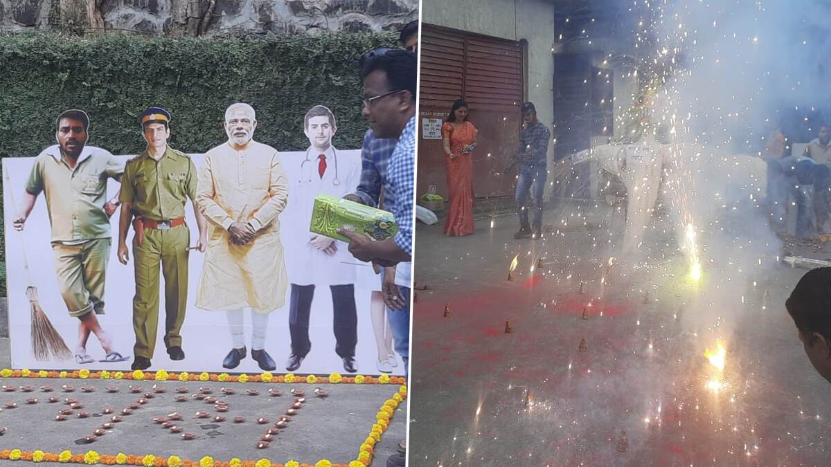 मुंबई: COVID-19 लसीकरणाच्या पहिल्या टप्प्याला सुरुवात झाल्याने भाजप कार्यकर्त्यांनी घाटकोपर मध्ये केली फटाक्यांची आतिषबाजी, See Pics