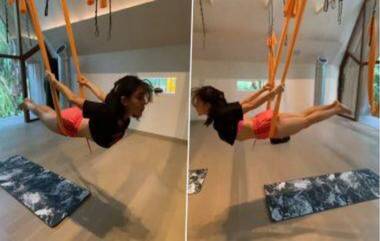 Sara Ali Khan Workout Video: बॉलिवूड अभिनेत्री सारा अली खान चा एरियल योगा व्हिडिओ पाहून चाहते झाले हैराण; पहा व्हिडिओ