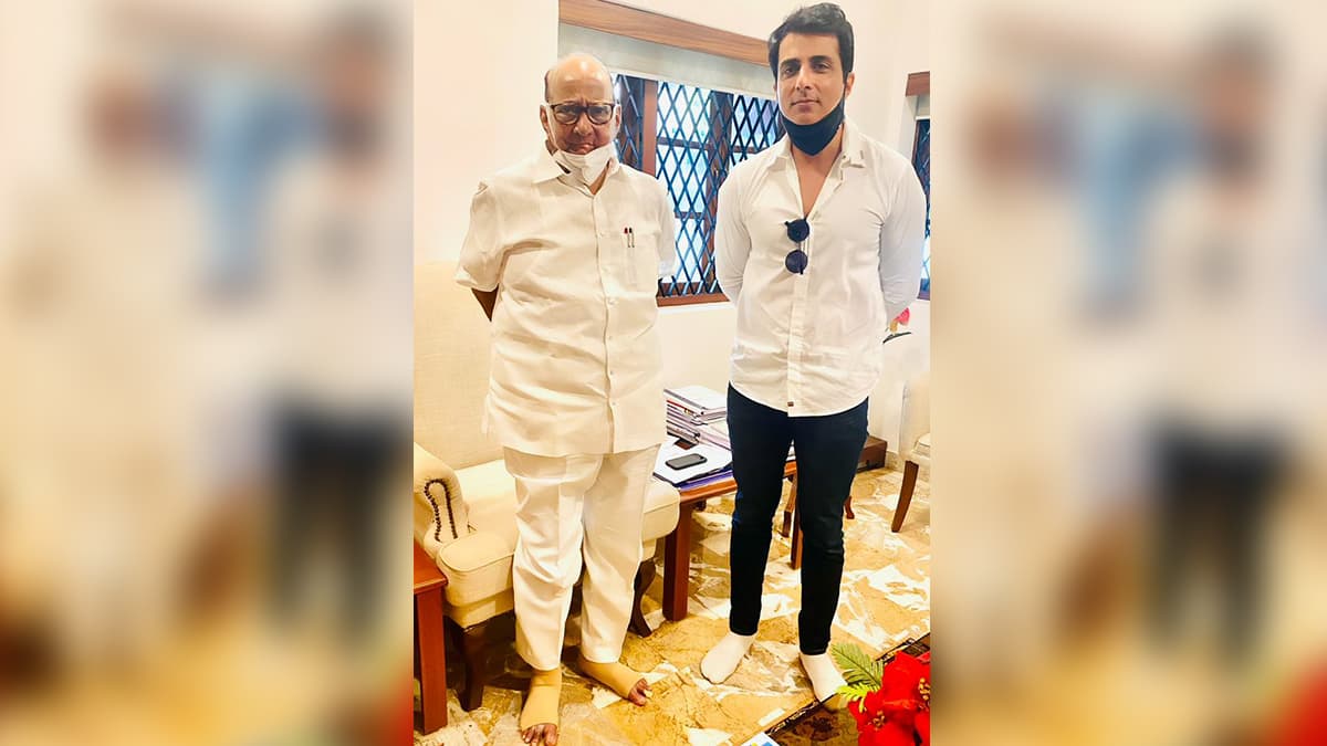 Sonu Sood Meet Sharad Pawar: बॉलिवूड अभिनेता सोनू सूद ने घेतली शरद पवार यांची भेट