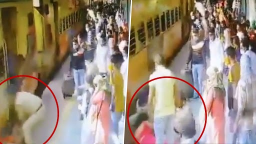Thane Railway Station: ठाणे रेल्वे स्थानकात धावत्या रेल्वेतून उतरणाऱ्या महिलेचा थोडक्यात बचावला जीव; पाहा व्हिडिओ