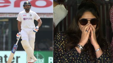IND vs ENG 2nd Test 2021: Rohit Sharma नव्वदीत असताना शतकी खेळी होईपर्यंत त्याची पत्नी Ritika ची भावमुद्रा कॅमेऱ्यात कैद, पहा Video