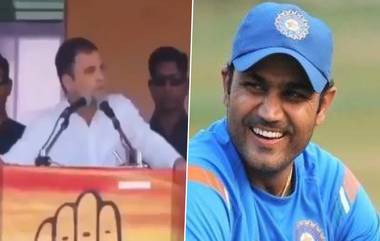 IND vs ENG 3rd D/N Test: इंग्लंड आले आणि गेले! राहुल गांधींचा 'हा' व्हिडिओ शेअर करत Virender Sehwag ने अशी घेतली फिरकी (Watch Video)