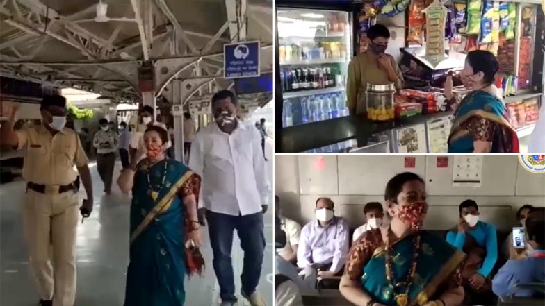 कोविड-19 जनजागृतीसाठी महापौर किशोरी पेडणेकर यांचा लोकलने प्रवास; नागरिकांना नियम पाळण्याचे आवाहन