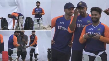 IND vs ENG 3rd Test: Rishabh Pant याने 'नवीन मित्र स्पायडी'सह केला टीम इंडियाच्या नेट सेशनचा दौरा, पहा मजेदार व्हिडिओ