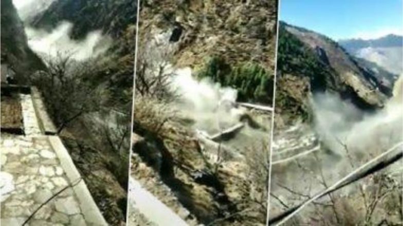 Glacier Breaks in Uttarakhand: उत्तराखंडमधील जोशी मठाजवळील हिमकडा कोसळला, धरण फुटल्याने धौलीगंगेच्या पाणीपातळी वाढ; पहा व्हिडिओ