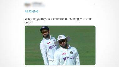 Virat Kohli, Rohit Sharma’s Picture Turns Into Meme Fest: विराट कोहली, रोहित शर्मा यांच्या चेन्नई टेस्ट सामन्यातील ‘त्या’ फोटोवर मिम्स व्हायरल, पहा Tweets