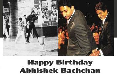 Abhishek Bachchan Birthday: अभिषेक बच्चन याच्या वाढदिवसानिमित्त बिग बी यांनी दोन फोटोंमधून सांगितला बापलेकाच्या नात्याचा सुंदर प्रवास, See Pic