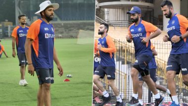 IND vs ENG 1st Test 2021: Virat Kohli आणि Rohit Sharma यांच्यासह चेपॉकच्या मैदानात उतरले खेळाडू, इंग्लंडला टक्कर देण्यासाठी टीम इंडियाची तयारी सुरु, पहा Photos