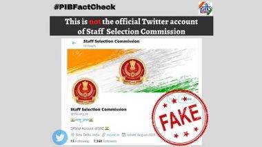 Staff Selection Commission चं अधिकृत ट्वीटर अकाऊंट  @SSCorg_in? PIB Fact Check ने फेक ट्वीटर अकाऊंट बद्दल केला खुलासा