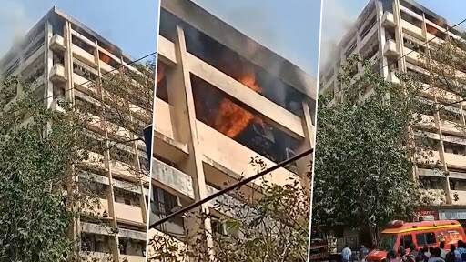 Andheri Fire: मुंबईच्या अंधेरी भागातील लक्ष्मी प्लाझा इमारतीला भीषण आग; पाहा व्हिडिओ