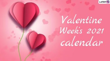 Valentine Week 2021 Calendar: रोझ डे ते वेलेंटाइन डे 2021 ची संपूर्ण लिस्ट पहा आणि डाऊनलोड करा आठवड्याभराचं रोमॅन्टिक सेलिब्रेशन!