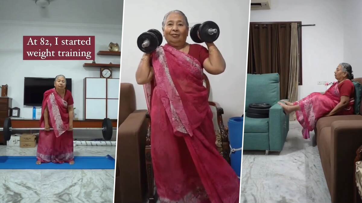 काय सांगता! 82 वर्षांच्या किरण बाई उचलतात डम्बल आणि मारतात स्केट्स, पाहा तरुणांनाही लाजवतील असे या आजींचे Workout व्हिडिओज