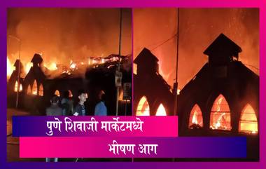 Pune Shivaji Market Fire: पुणे कॅम्प भागातील शिवाजी मार्केटमध्ये भीषण आग; मटण आणि चिकनची 25 दुकाने जळून खाक