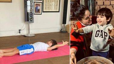 Taimur Ali Khan ने असा घालवला 'विकेंड लॉकडाऊन', #LockdownYoga म्हणत आई करीना कपूरने शेअर केला हा क्युट फोटो