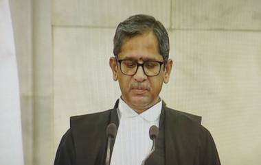 CJI NV Ramana: न्यायमूर्ती एन वी रमना बनले देशाचे सरन्यायाधीश, राष्ट्रपतींच्या उपस्थितीत झाला शपथविधी