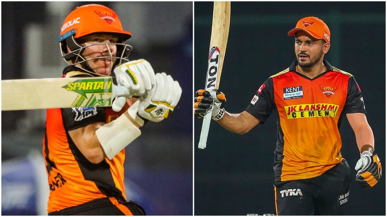 CSK vs SRH IPL 2021: मनीष पांडे-डेविड वॉर्नरचा अर्धशतकी धमाका, हैदराबादचे चेन्नईला विजयासाठी 172 धावांचं आव्हान