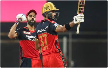 RCB vs RR IPL 2021 Match 16: ‘विराटसेने’ची विजयी घोडदौड कायम, कोहली- शतकवीर पडिक्क्लच्या वादळी खेळीमुळे बेंगलोरचा राजस्थानला 10 विकेट्सने धोबीपछाड