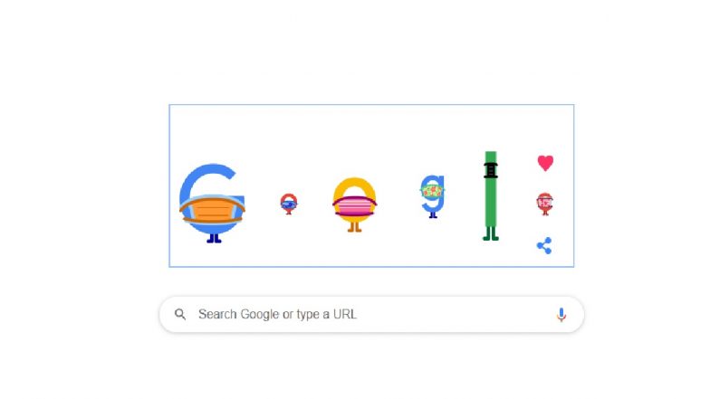 Google Doodle COVID-19 Prevention: कोरोनाव्हायरस प्रतिबंध-  'मास्कचे महत्त्व कमी झाले नाही, मास्क वापरा जीव वाचवा', गूगल डूडल साकारत महत्त्वपूर्ण संदेश