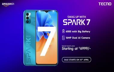 Tecno Spark 7 भारतात लाँच, जाणून घ्या 6000mAh इतकी दमदार बॅटरी असलेल्या या स्मार्टफोनची किंमत