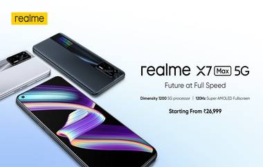 Realme X7 Max 5G अखेर भारतात लाँच, 64MP कॅमेरा असलेला हा स्मार्टफोन 'येथे' होणार ऑनलाईन विक्रीसाठी उपलब्ध