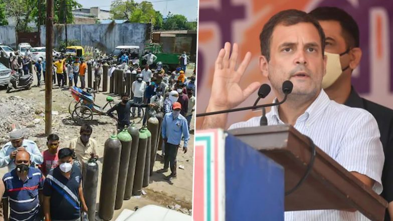 देशाला PM आवास नाही, श्वास पाहिजे, राहुल गांधींनी फोटो ट्विट करुन केंद्र सरकारवर साधला निशाणा