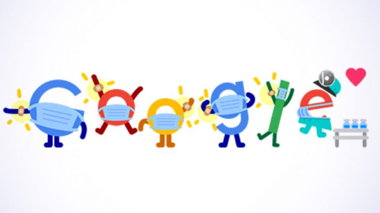 Covid Vaccine Google Doodle: कोव्हिडची लस टोचून घ्या आणि सुरक्षित व्हा हा संदेश देण्यासाठी गूगलचं खास डूडल