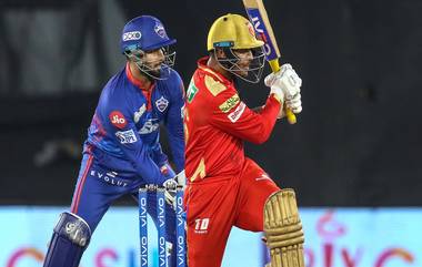 PBKS vs DC IPL 2021 Match 29: कर्णधार मयंक अग्रवालचे झुंजार अर्धशतक, पंजाबचे दिल्लीला विजयासाठी 167 धावांचे दमदार आव्हान