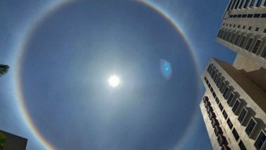 बंगळुरु येथे आकाशात दिसले Sun Halo, फोटो पाहून व्हाल आश्चर्यचकित