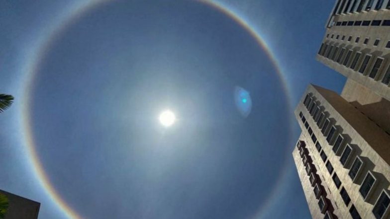 बंगळुरु येथे आकाशात दिसले Sun Halo, फोटो पाहून व्हाल आश्चर्यचकित