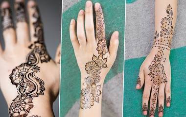 Simple Mehndi Design For Eid al-Fitr : ईद-अल-फितर साठी हातावर काढा 'या' सोप्या अरेबिक मेहंदी डिझाईन  